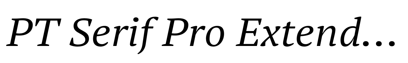 PT Serif Pro Extended Italic